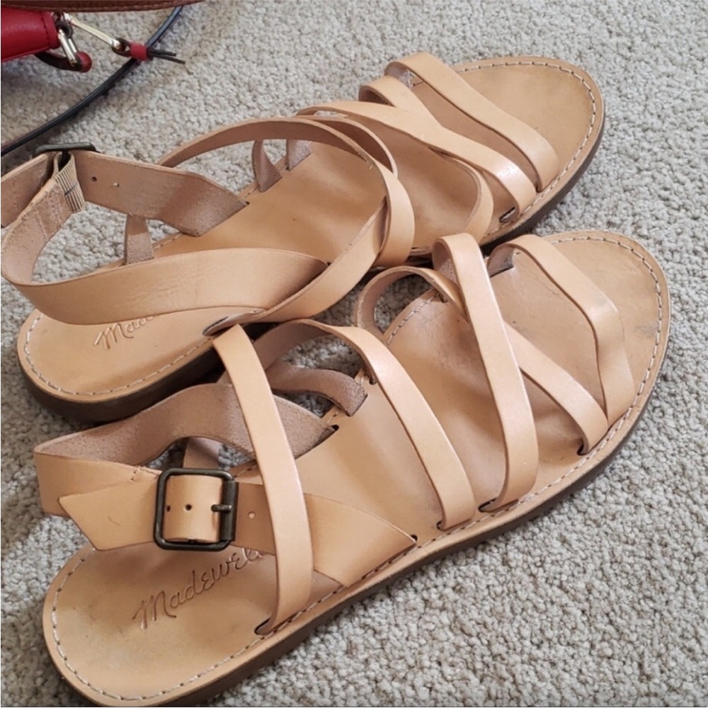 Madewell Strappy Tan Leather Sandals